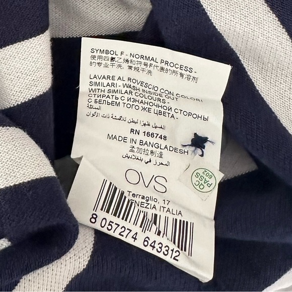 PIOMBO Organic Cotton Piquet Polo Shirt With Stripes In Navy Blue Size XL NEW - Picture 7 of 14